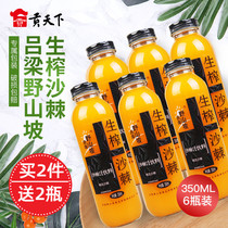  Lvliang wild hillside sea buckthorn juice Wild Hillside 350mlx6 bottles full carton Shanxi specialty Lvliang raw juice drink