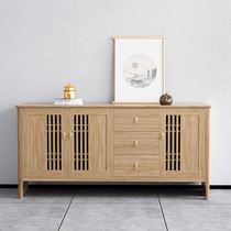 Solid Wood Frame Dining Side Cabinet Modern Minima Restaurant Wine Cabinet Tea Water Cabinet Living-room Side Cabinet Storage Containing Cabinet Kitchen Cupboard