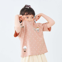 Inman boy clothing girl t-shirt child short sleeve blouses pure cotton half sleeve Korean version loose foreign air 2022 summer dress new