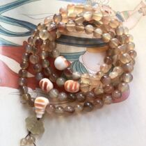 Natural horn blood pattern handstring beads bracelet Yanggan Mingmu 0 6 0 8 108