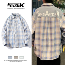 Shirt mens long sleeve Korean version of the trend loose casual jacket Spring and Autumn Tide brand ins handsome wild shirt