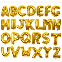 16 inch bright gold English foil letter balloon digital festival supplies birthday party decoration package