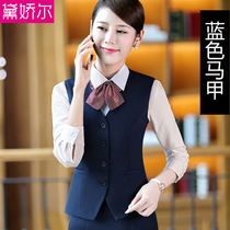 Suit vest female bank working horse clip formal dress female hotel front desk Lady vest professional OL hotel overalls