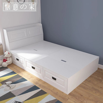  Modern simple tatami bed storage childrens drawer bed 1 meter 1 2 meters single double bed small apartment customization