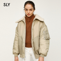 SLY autumn and winter new Japanese Japanese two-wear lapel jacket cotton jacket female 038DAZ30-1260