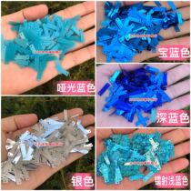 Multi-color 4*20mm rectangular double hole sequins long strip-shaped glitter DIY material hand-sewn sequins