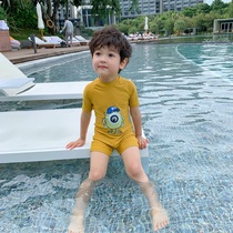 Childrens swimsuit boy sunscreen swimsuit boy trend cute little monster handsome hot spring vacation warm