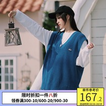 PSO Brand 19AW7 basic retro knitted solid color sweater Joker men and women couples vest vest