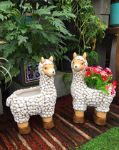 Garden courtyard alpaca display rotten plants creative cute flower pot succulent plant large number Balcony decoration ground