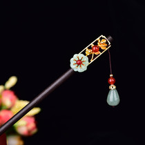 Simple temperament retro style hairpin headdress female classical ancient hairpin plate hairpin ethnic style jewelry