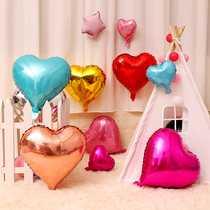 Heart-shaped balloon 18 inch aluminum film Love balloon wedding decoration wedding room hotel birthday party balloon