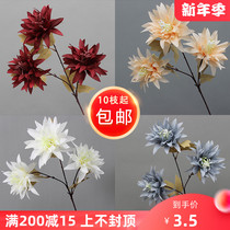 New simulation flower big claw chrysanthemum peony rose home floral arrangement floral soft dress high pick flower arrangement