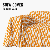 CastleGarden thick print single trio universal cover sofa cover geometric carrot