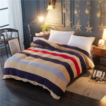 Quilt cover winter 200x230 velvet hair coral velvet dormitory pieces plus 5x6x7 single flanged velvet plush double-sided