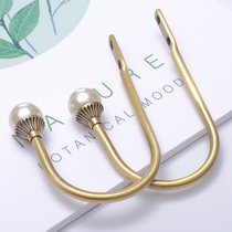 Pearl U-shaped curtain wall hook hook wall hook Zinc alloy Modern simple fashion Nordic style accessories one-on-one