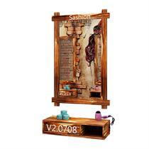 Barber shop mirror mirror table single-sided solid wood wall-mounted European simple one fashion salon multi-style hairdressing mirror