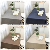 Hipster office linen tablecloth restaurant plain color eating waterproof rectangular non-slip dark washable fabric