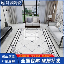 Living room parquet gray imitation water jet tile unlimited spell mosaic European restaurant entrance pattern floor tiles