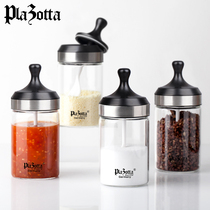 German Plazotta High Boron Silicon Glass Seasoning Jar Seasoning Box Kitchen With Spoon Salt Tank Seasoning Sauce Bottle