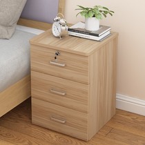 Bedside table simple modern simple bedroom storage cabinet storage multifunctional assembly economical bedside cabinet with lock