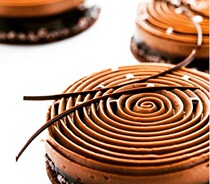 Mosquito-shaped mousse cake decoration mold spiral dessert ice block silicone mold thread shaped white silicone mold