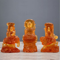 Taiwans ancient French glazed Buddhas family used to worship the Hua Yan Three Holy Pendulum Pieces of the Buddhas Hall of Fame the Bodhisattva-Bodhisattva