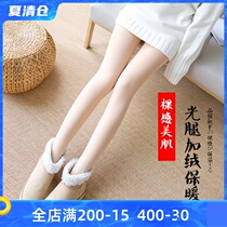 Autumn light legs flesh-colored leggings womens thin velvet outer wear artifact Autumn and winter thin Korean version skin tone plus velvet thickened tights