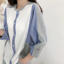Breastfeeding clothes go out spring and autumn fashion hot mom long sleeve nursing T-shirt postpartum shirt wear cotton nursing coat tide