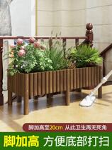 Vegetable planting box family balcony vegetable roof rectangular flower pot box outdoor roof extra large balcony