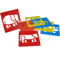 Kindergarten Childrens Fine Arts Making DIY Materials Handmade Drawing Tools Animal Template Jungle Animals