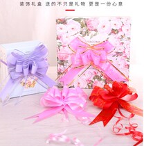 New wedding car decoration supplies hand drawing flower layout size car front red flower romantic gift ribbon wedding butterfly