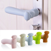 Cartoon handle door handle silicone silent hand protection safety door cover anti-collision door handle anti-collision cover anti-static