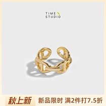 TIME light luxury high-quality S925 sterling silver without ear piercing INS cold style all-match pig nose ear bone clip ear clip earrings