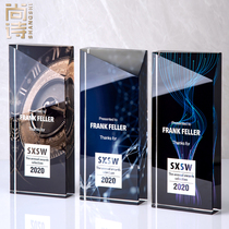 Crystal Cube Trophy Customized Creative Trophy Customized Free lettering Competition Champion Honor Award Cup Making