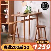 Customizable Nordic bar table simple home living room bar table integrated family bar partition high foot table