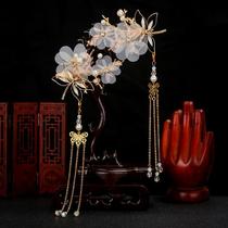 Xianqi Hanfu headdress costume accessories children hairclip Dragonfly pair clip ancient hair accessories tassel step shake full set