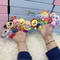 Finger comfort doll parent-child interactive animal finger plush doll hand puppet early education gloves baby story toy