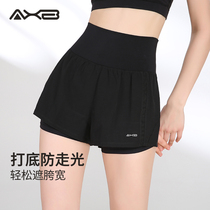 Love Leisure Steps Summer Thin style High waist yoga shorts women running fitness speed dry and breathable fake two sports pants anti-walk light