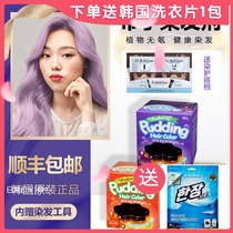 Korea ezn pudding hair dye cream Plant faded gray pink pop dirty orange stuffy green white black purple cover white