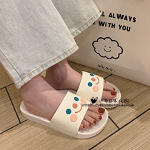 Japanese slippers women in summer wear cute cartoon non-slip soft bottom bathing indoor with cool slippers