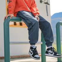 Spring and autumn national tide loose sports slacks mens thin Joker Tide brand High Street street dance trend long long trousers