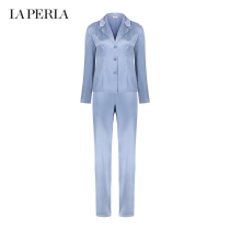 (Autumn and Winter) LA PERLA ladies home clothes SILK high-end luxury SILK long-sleeved pajamas set