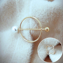 T-shirt corner knot waist buckle Scarf buckle Sweater cardigan pin waist brooch Scarf shawl buckle neckline