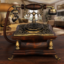 American rotary antique telephone replica old European retro-fixed seat machine household wireless plug-in telephone