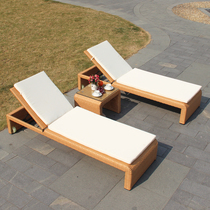 Nordic outdoor leisure reclining bed lounge chair outdoor leisure courtyard beach chair rattan swimming pool outdoor indoor wine