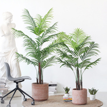 Sicilian simulation plant tree scattered tail sunflower potted indoor large floor green planting home office shop swing piece