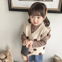 Children Sweater Waistcoat Waistcoat Thick Girl Baby Autumn Winter New Boy Sweater Children Clothing Knitted Vest Kshoulder