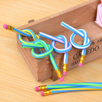 Korea Creative Stationery Wholesale Elementary School Students Prize Gift Cartoon Folding Constantly Soft Pencil Yiwu Small Goods