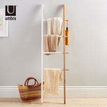 umbra creative wooden ladder floor-to-ceiling coat rack hanger living room bedroom mobile multi-function simple shelf