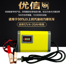 Universal pedal motorcycle 12v Volt battery lead-acid battery charger intelligent automatic repair charger